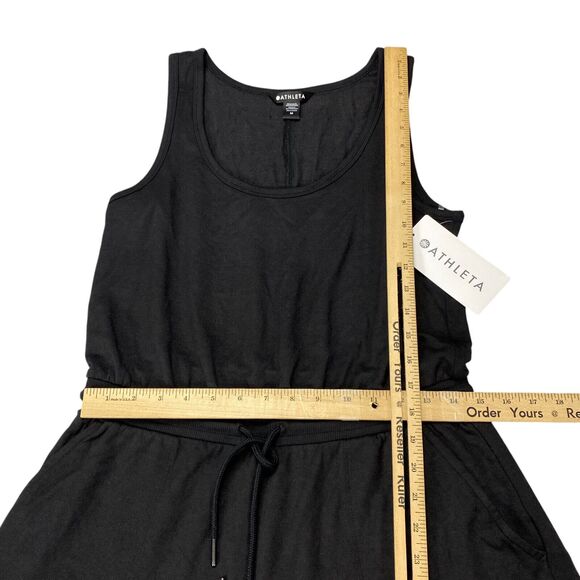 Athleta Balance Sleeveless Romper Black Womens Size Medium MSRP: $79 - Picture 6 of 16